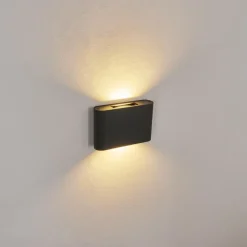 hofstein Applique murale d'extérieur Trapatrapa LED Anthracite, 2 lumières