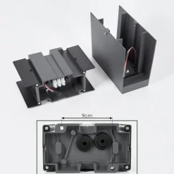 hofstein Applique murale d'extérieur Hoods LED Anthracite, 3 lumières