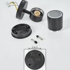 hofstein Applique murale d'extérieur Bessiebelle Noir, Blanc, 1 lumière