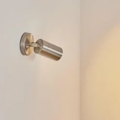 hofstein Applique murale d'extérieur Bessiebelle Acier inoxydable, Blanc, 1 lumière