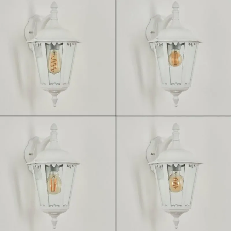 Luminaires Rustiques-hofstein Applique murale d'extérieur Pamputa Blanc, 1 lumière