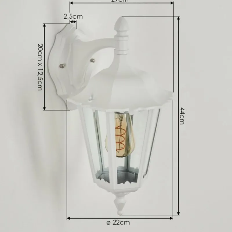Luminaires Rustiques-hofstein Applique murale d'extérieur Pamputa Blanc, 1 lumière