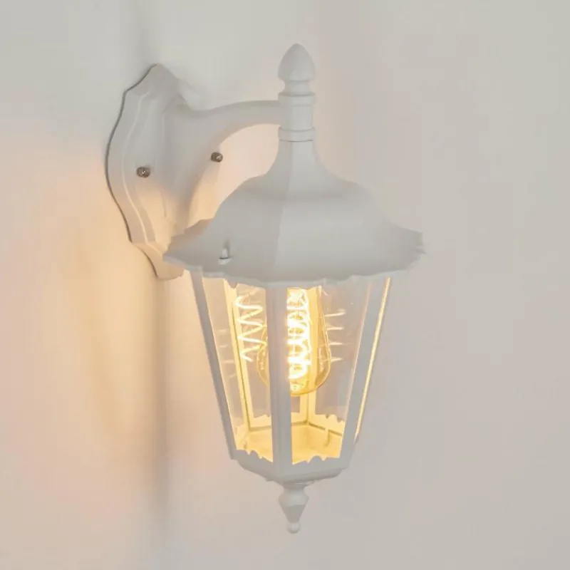 Luminaires Rustiques-hofstein Applique murale d'extérieur Pamputa Blanc, 1 lumière