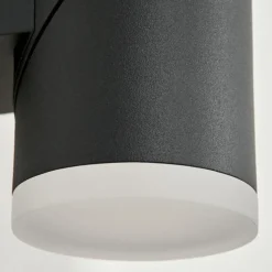 hofstein Applique murale d'extérieur Hoods LED Anthracite, Blanc, 1 lumière