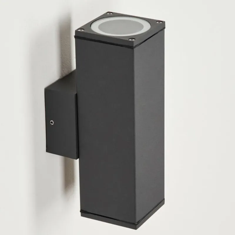 hofstein Applique murale d'extérieur Oatlands Anthracite, Blanc, 2 lumières