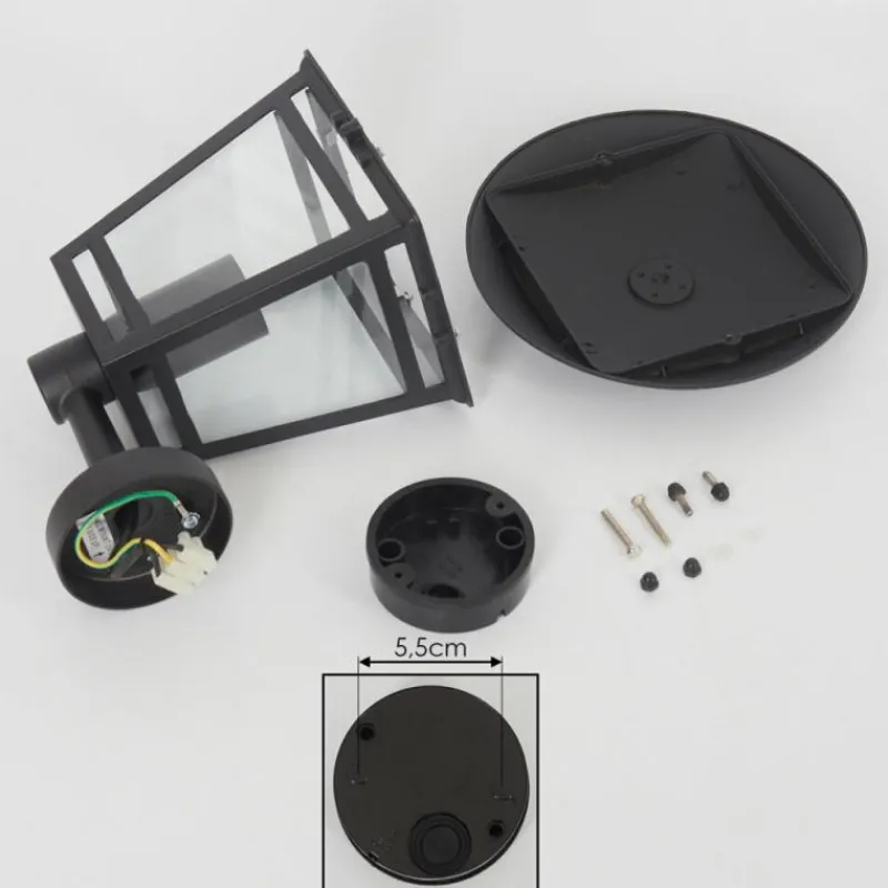 Luminaires Rustiques-hofstein Applique murale d'extérieur Ausipar Noir, 1 lumière