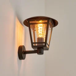 Luminaires Rustiques-hofstein Applique murale d'extérieur Ausipar Noir, 1 lumière