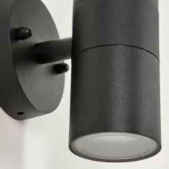 hofstein Applique murale d'extérieur Bessiebelle Noir, Transparent, 2 lumières