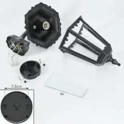 Luminaires Rustiques-hofstein Applique murale d'extérieur Pamputa Noir, 1 lumière