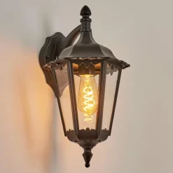 Luminaires Rustiques-hofstein Applique murale d'extérieur Pamputa Noir, 1 lumière