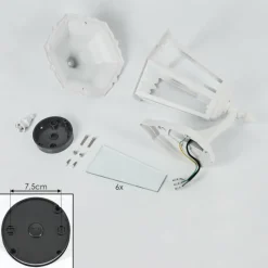 Luminaires Rustiques-hofstein Applique murale d'extérieur Pamputa Blanc, 1 lumière