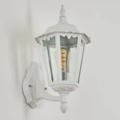 Luminaires Rustiques-hofstein Applique murale d'extérieur Pamputa Blanc, 1 lumière