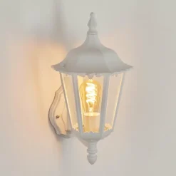 Luminaires Rustiques-hofstein Applique murale d'extérieur Pamputa Blanc, 1 lumière