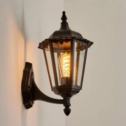 Luminaires Rustiques-hofstein Applique murale d'extérieur Pamputa Noir, 1 lumière