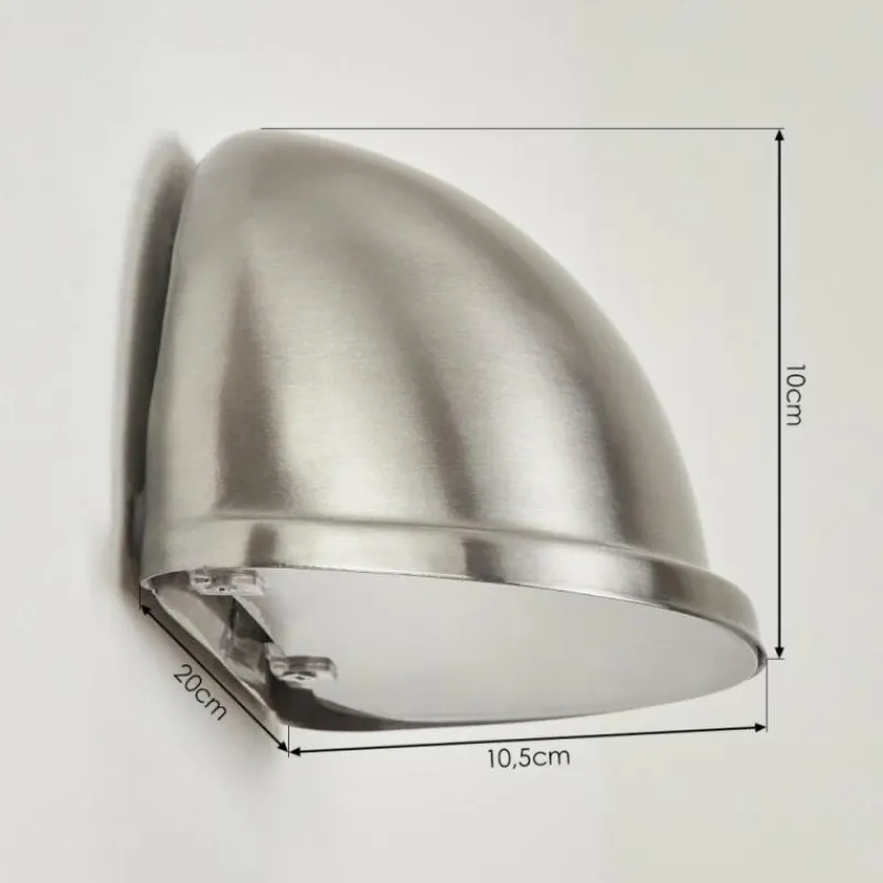 hofstein Applique murale d'extérieur Wundowie Acier inoxydable, Blanc, 1 lumière