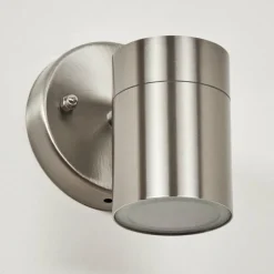 hofstein Applique murale d'extérieur Bessiebelle Acier inoxydable, Blanc, 1 lumière