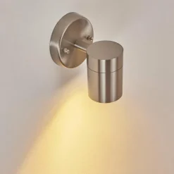 hofstein Applique murale d'extérieur Bessiebelle Acier inoxydable, Blanc, 1 lumière