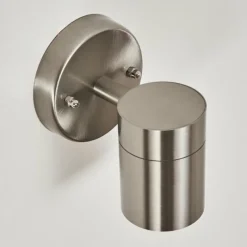 hofstein Applique murale d'extérieur Bessiebelle Acier inoxydable, Blanc, 1 lumière