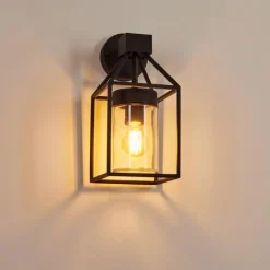 hofstein Applique murale d'extérieur Fiskenes Noir, 1 lumière