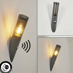 hofstein Applique murale d'extérieur Gaborone Anthracite, 1 lumière, Détecteur de mouvement