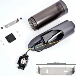 hofstein Applique murale d'extérieur Gaborone Anthracite, 1 lumière, Détecteur de mouvement