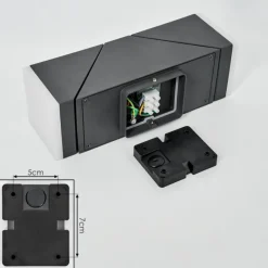 hofstein Applique murale d'extérieur Toogong LED Anthracite, 2 lumières, Détecteur de mouvement