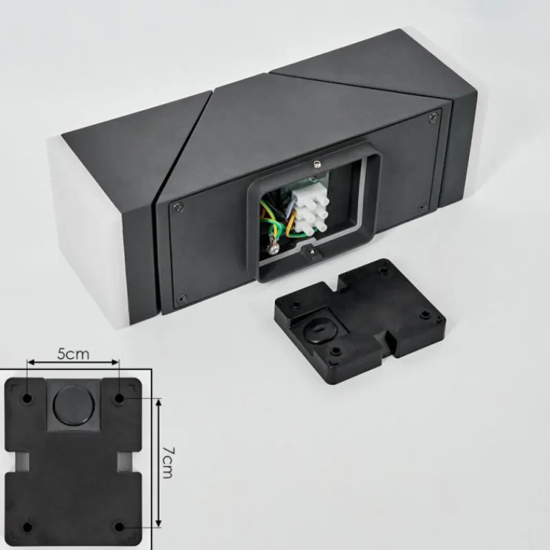 hofstein Applique murale d'extérieur Toogong LED Anthracite, 2 lumières, Détecteur de mouvement