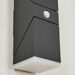 hofstein Applique murale d'extérieur Toogong LED Anthracite, 2 lumières, Détecteur de mouvement