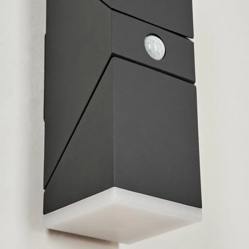 hofstein Applique murale d'extérieur Toogong LED Anthracite, 2 lumières, Détecteur de mouvement