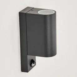 hofstein Applique murale d'extérieur Kingstown Anthracite, Transparent, 2 lumières, Détecteur de mouvement