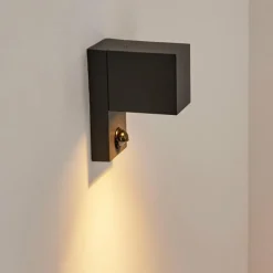 hofstein Applique murale d'extérieur Kingstown Anthracite, Transparent, 1 lumière, Détecteur de mouvement