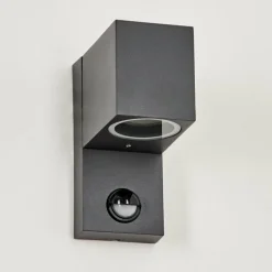 hofstein Applique murale d'extérieur Kingstown Anthracite, Transparent, 1 lumière, Détecteur de mouvement