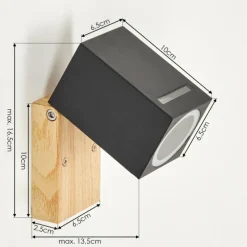 hofstein Applique murale d'extérieur Auchac Couleur bois, Écru, 1 lumière