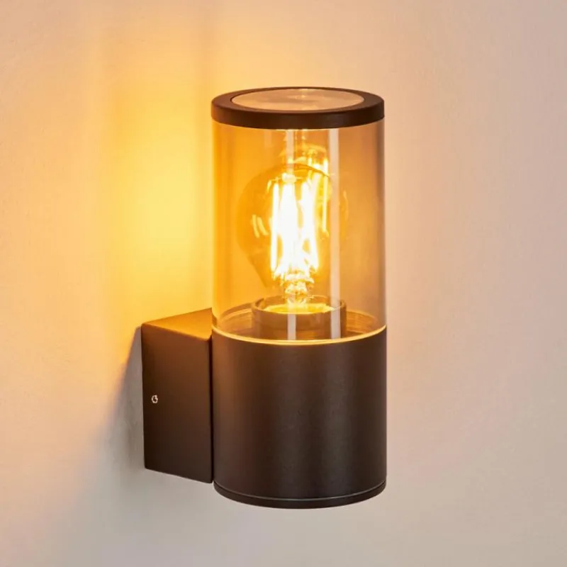 Suspension Verre Fumé-hofstein Applique murale d'extérieur Caragua Anthracite, 1 lumière