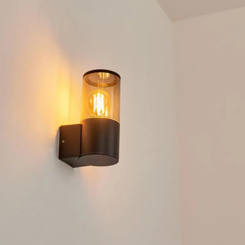 Suspension Verre Fumé-hofstein Applique murale d'extérieur Caragua Anthracite, 1 lumière