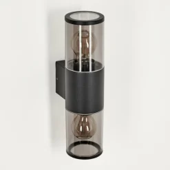 Suspension Verre Fumé-hofstein Applique murale d'extérieur Caragua Anthracite, 2 lumières