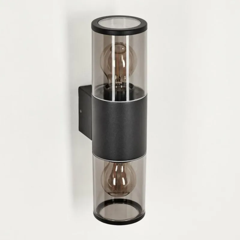 Suspension Verre Fumé-hofstein Applique murale d'extérieur Caragua Anthracite, 2 lumières