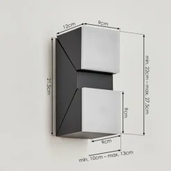 hofstein Applique murale d'extérieur Toogong LED Anthracite, 2 lumières