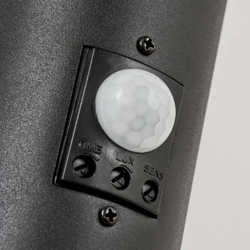 hofstein Applique murale d'extérieur Ruti Noir, 1 lumière, Détecteur de mouvement