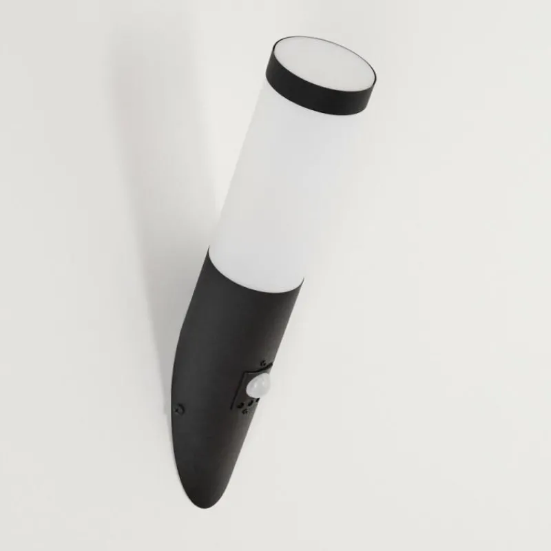 hofstein Applique murale d'extérieur Ruti Noir, 1 lumière, Détecteur de mouvement