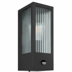 Luminaires Globo Lighting Applique murale d'extérieur Globo GUNDULA Noir, 1 lumière, Détecteur de mouvement