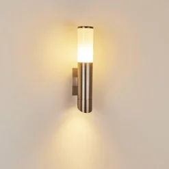 hofstein Applique murale d'extérieur Lartigue Acier inoxydable, 2 lumières
