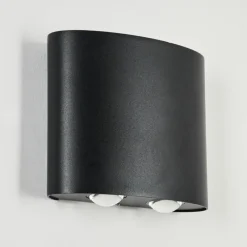 hofstein Applique murale d'extérieur Martigre LED Noir, 1 lumière