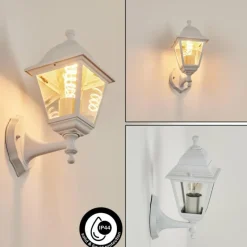 Luminaires Rustiques-hofstein Applique murale d'extérieur Murto Blanc, 1 lumière