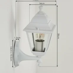 Luminaires Rustiques-hofstein Applique murale d'extérieur Murto Blanc, 1 lumière