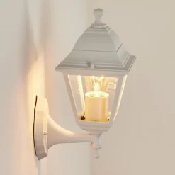 Luminaires Rustiques-hofstein Applique murale d'extérieur Murto Blanc, 1 lumière