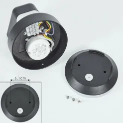 hofstein Applique murale d'extérieur Villermon LED Noir, 1 lumière