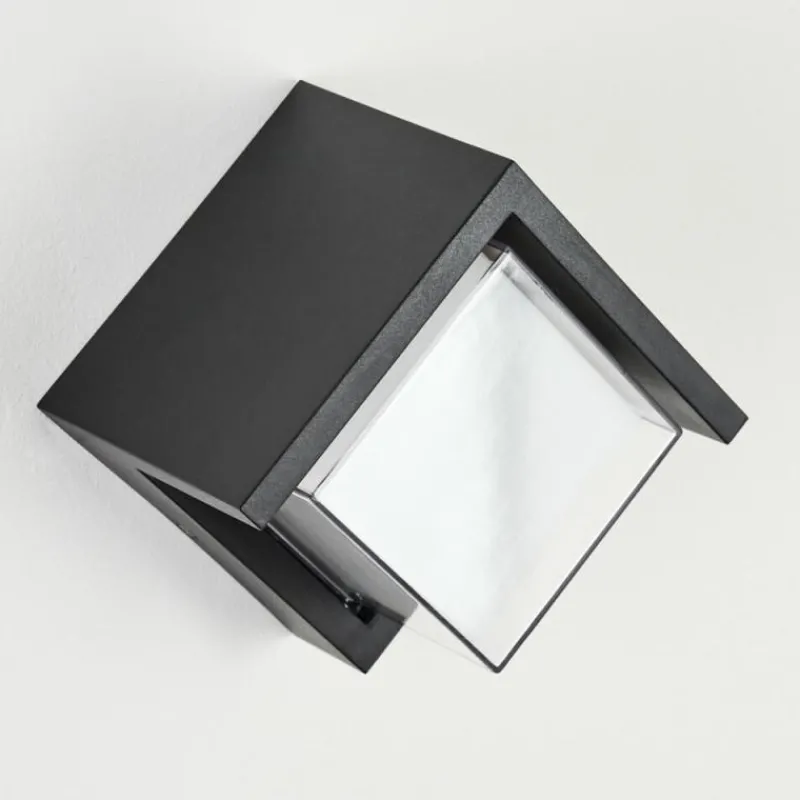 hofstein Applique murale d'extérieur Vurey LED Noir, 1 lumière
