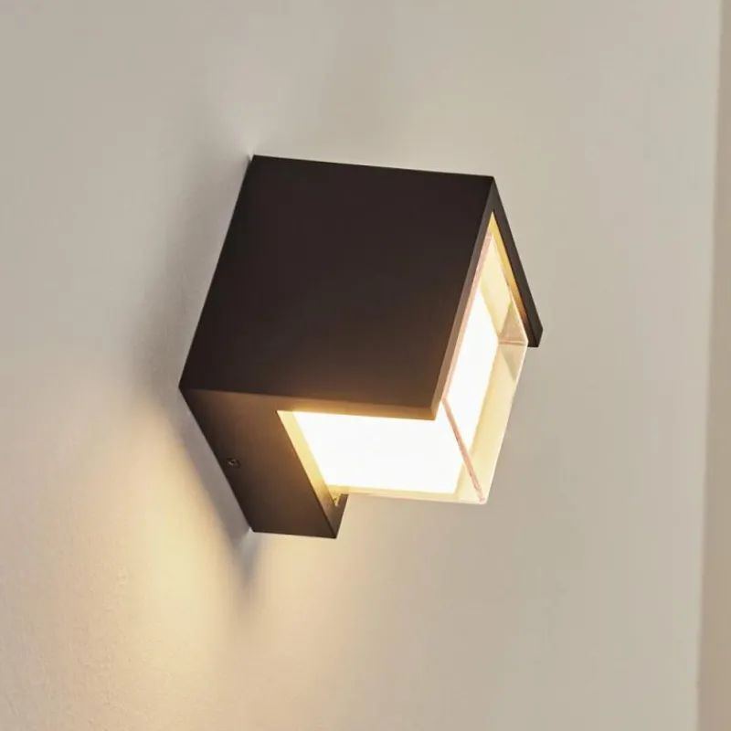 hofstein Applique murale d'extérieur Vurey LED Noir, 1 lumière