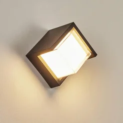 hofstein Applique murale d'extérieur Vurey LED Noir, 1 lumière